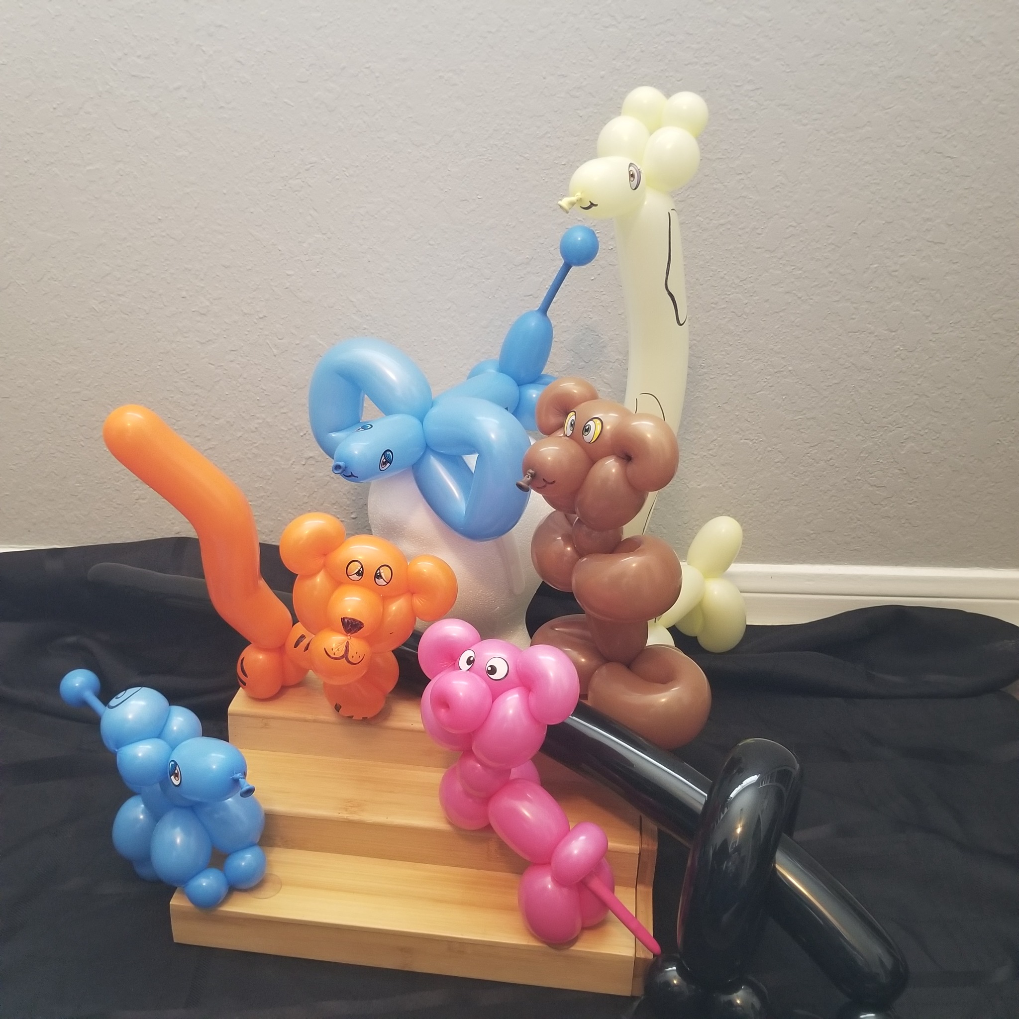 Colorful collection of custom balloon animals