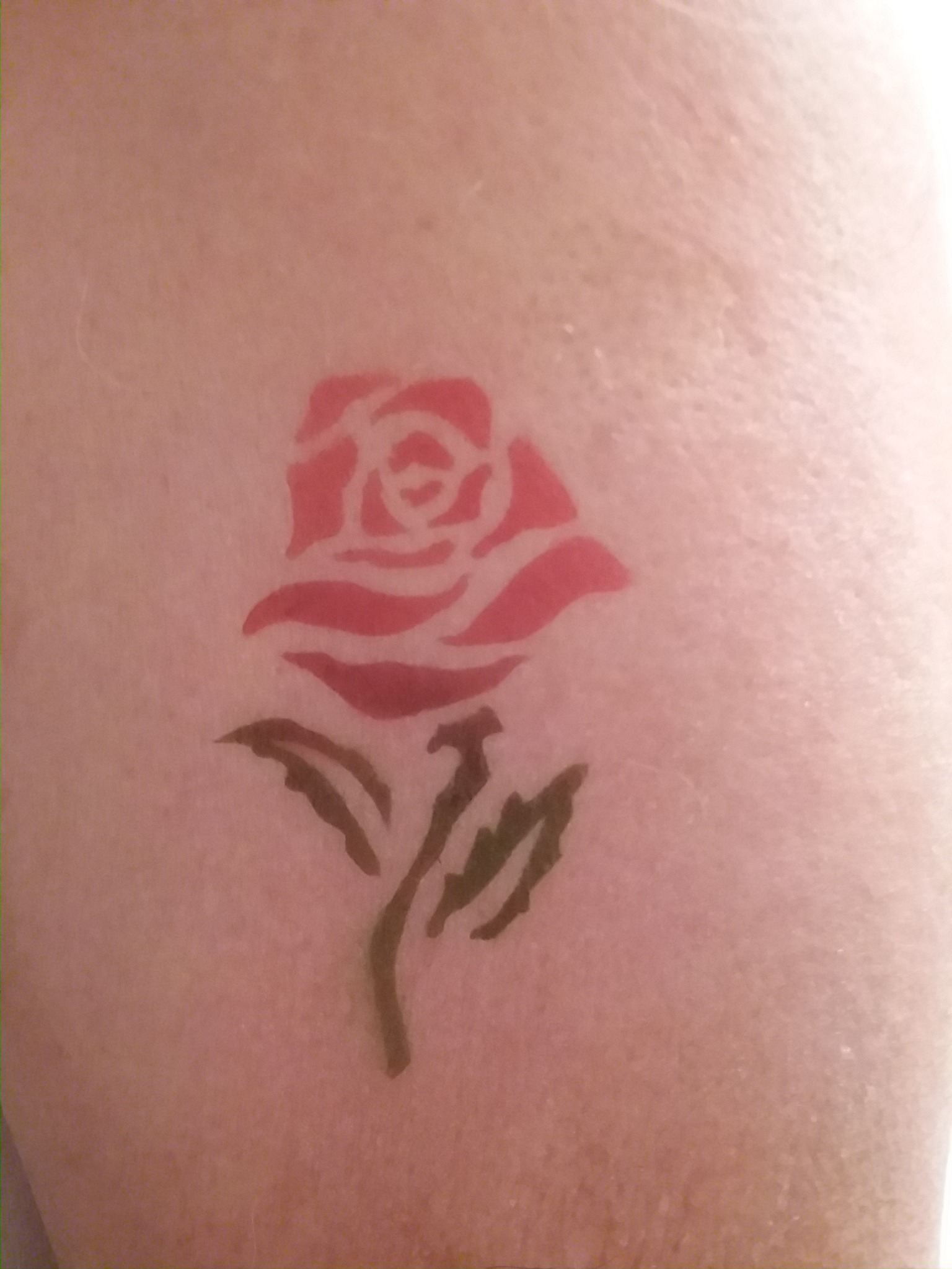Rose temporary tattoo design